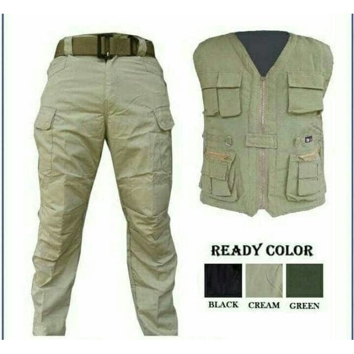 Setelan Celana dan Rompi Army