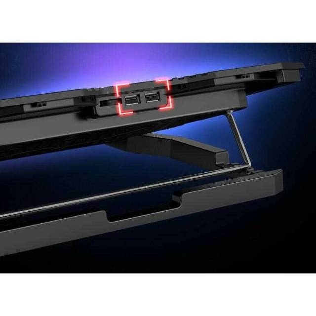 Taffware FAN Cooling Pad Kipas Pendingin Laptop 5 Kipas Merah