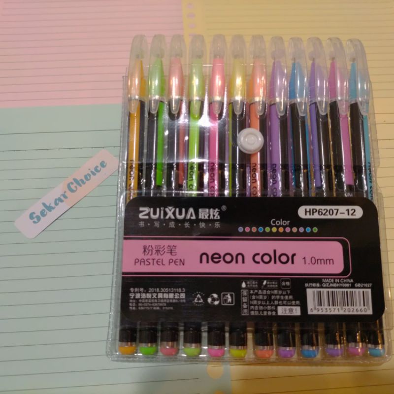 

1set 12pcs Pen warna / color pen / pen neon
