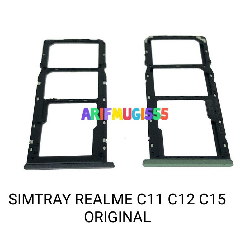SIMTRAY SIMLOCK SLOT SIM TEMPAT KARTU SIMCARD REALME C11 C12 C15 ORIGINAL