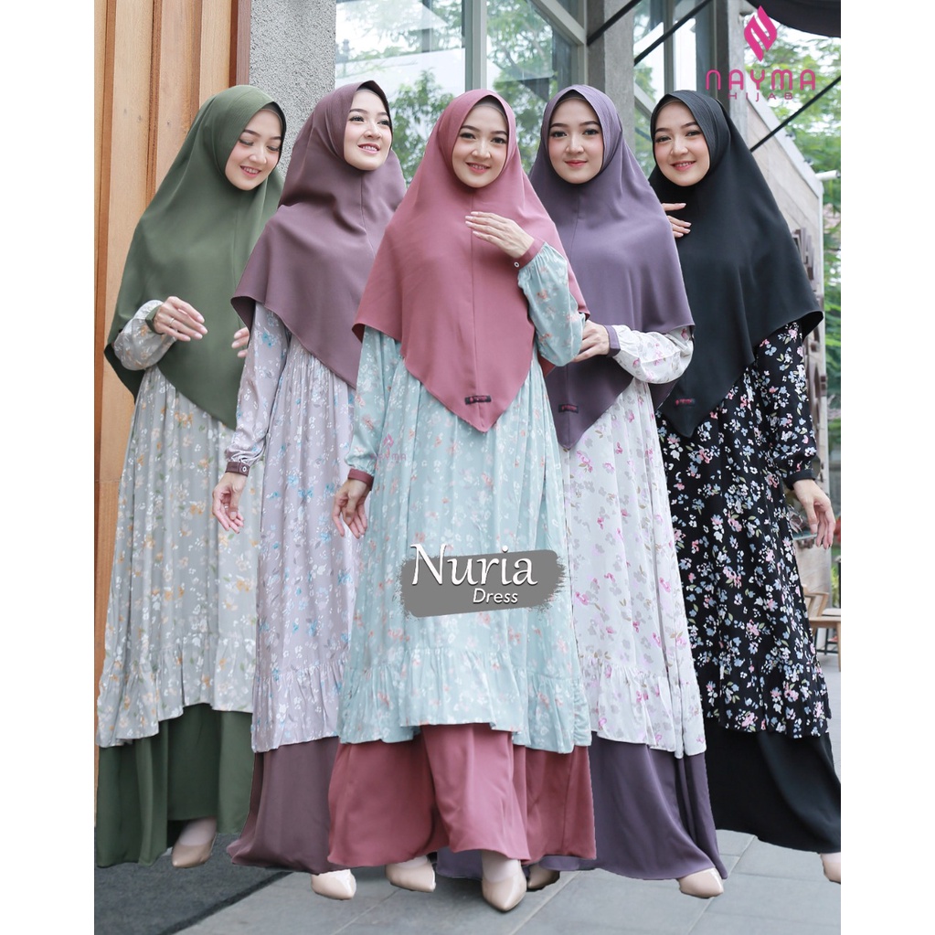 Ready Nuria dress / Dress nuria Series / Gamis Fania Hijab / fania hijab / dian apriani /Faniahijab.
