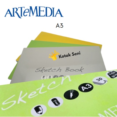 

ARTEMEDIA SKETCH BOOK A3 150GSM BLACK 30SHEET / BUKU GAMBAR MEREK ARTEMEDIA