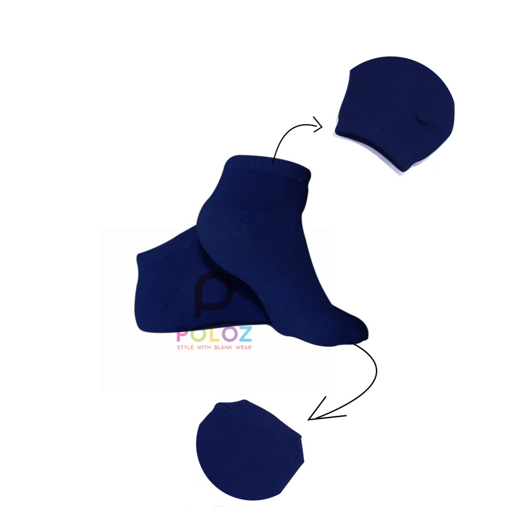 Jual kaos kaki pria wanita pendek semata kaki-navy
