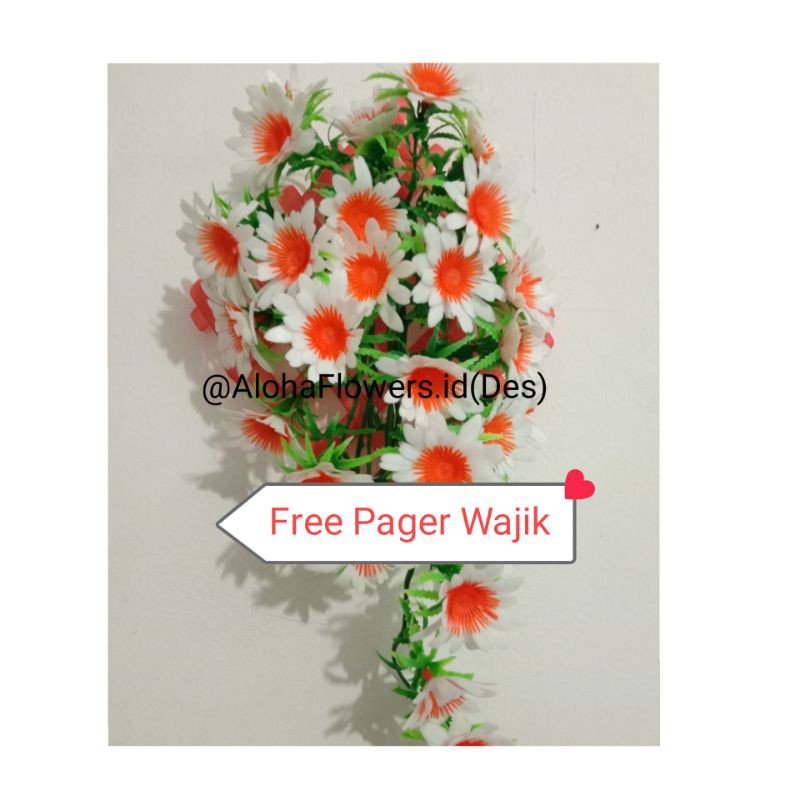 Bunga seruni Gantung Plastik Artificial Palsu/Bunga Seruni Tempel Dinding/Bunga Hias Dinding