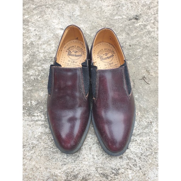 Vintage Dr.Martens Slip on Burgundy original made england