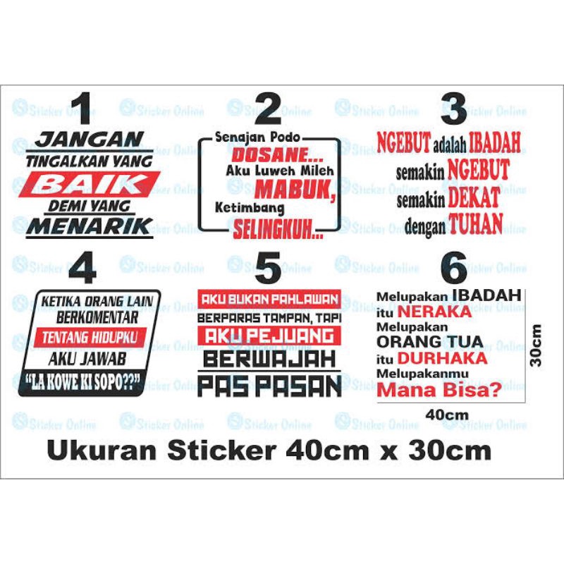 sticker kaca mobil sticker  mobil dan truk, sticker kata-kata keren sticker kaca belakang mobil
