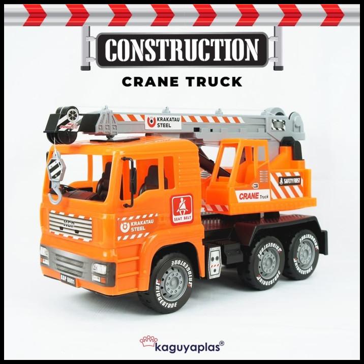 Kgp 8091 Mainan Mobil Konstruksi Crane Truck / Mobil Truk Derek