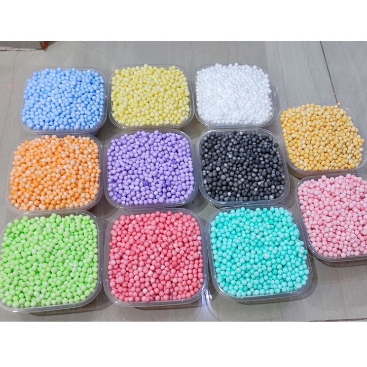 

Styrofoam butiran bubble dalam wadah 350 ml boba isian hadiah kado craft kerajinan tangan hobi anak