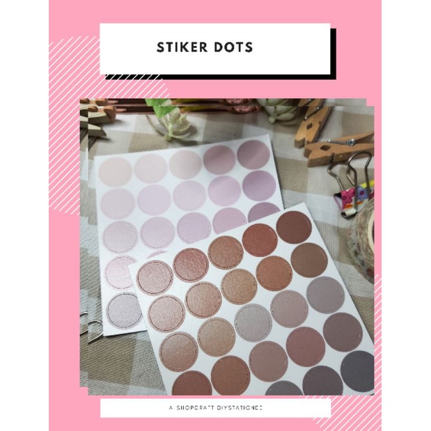 

Stiker Set Dots bulat warna warni Aesthetic jurnal Kawai Cute Deco sticker