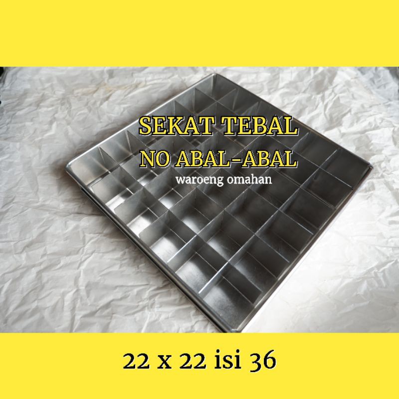 Loyang Sekat Brownies Loyang Cetakan Kue Bronis 22x22 isi 36