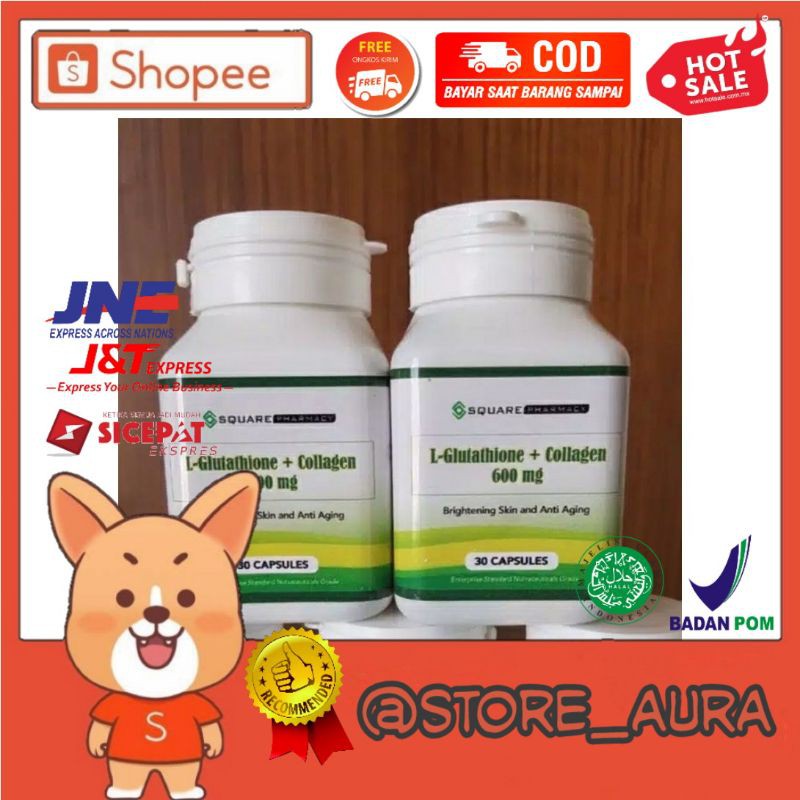 L GLUTATHIONE  600mg + COLLAGEN (Premium) Topcer