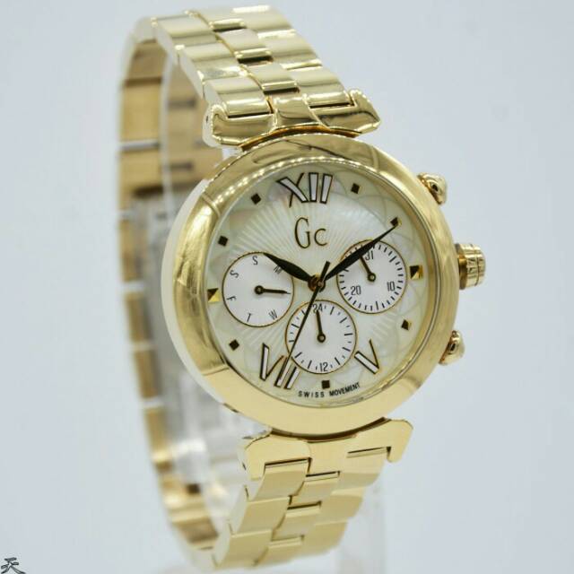Jam Tangan Wanita Gc Y28003L1 Gold Rantai Original Murah