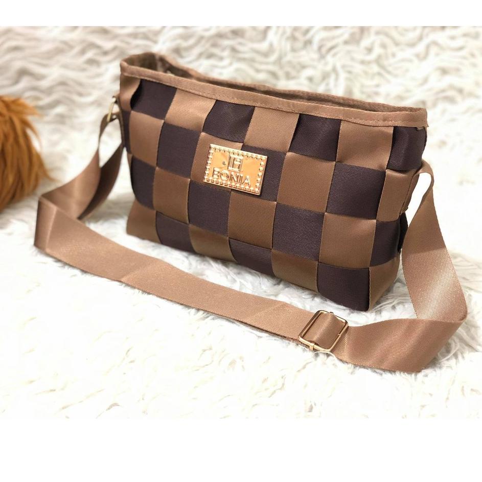 ♖ Fashion Lisban anyam x6319 Tas Selempang unik ✼