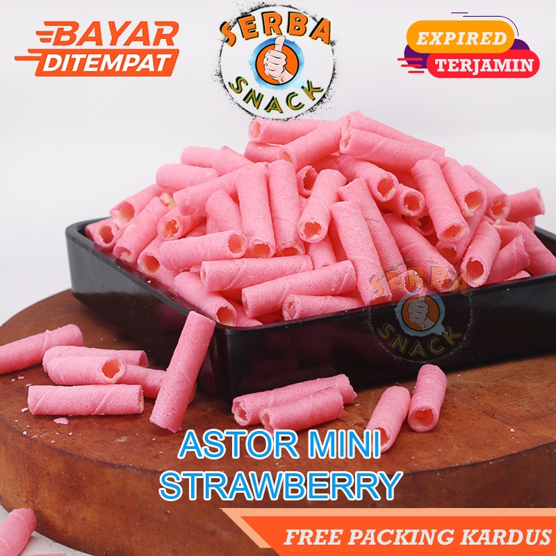 

ASTOR MINI STRAWBERRY 125gr Snack Kiloan Makanan Ringan Cemilan Manis