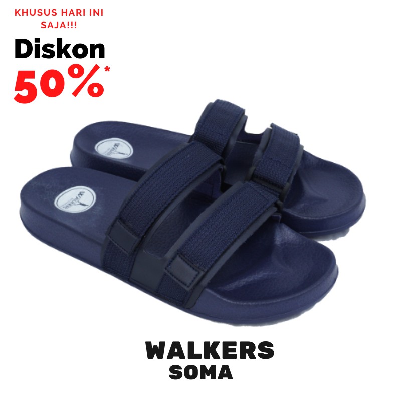 Sandal Pria Walkers Soma | Full Navy | Sandal Sendal Pria Wanita Import Sandal Outdoor Paling Murah