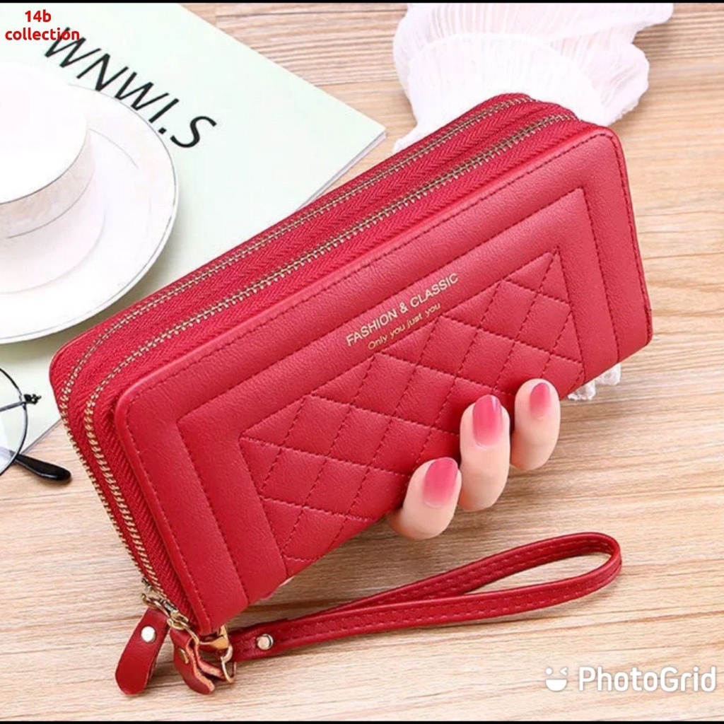 Dompet Lipat Panjang Wanita Motif FOREVER FASHION CLASSIC Korean Style K-POP Omo Omo Kiyowo