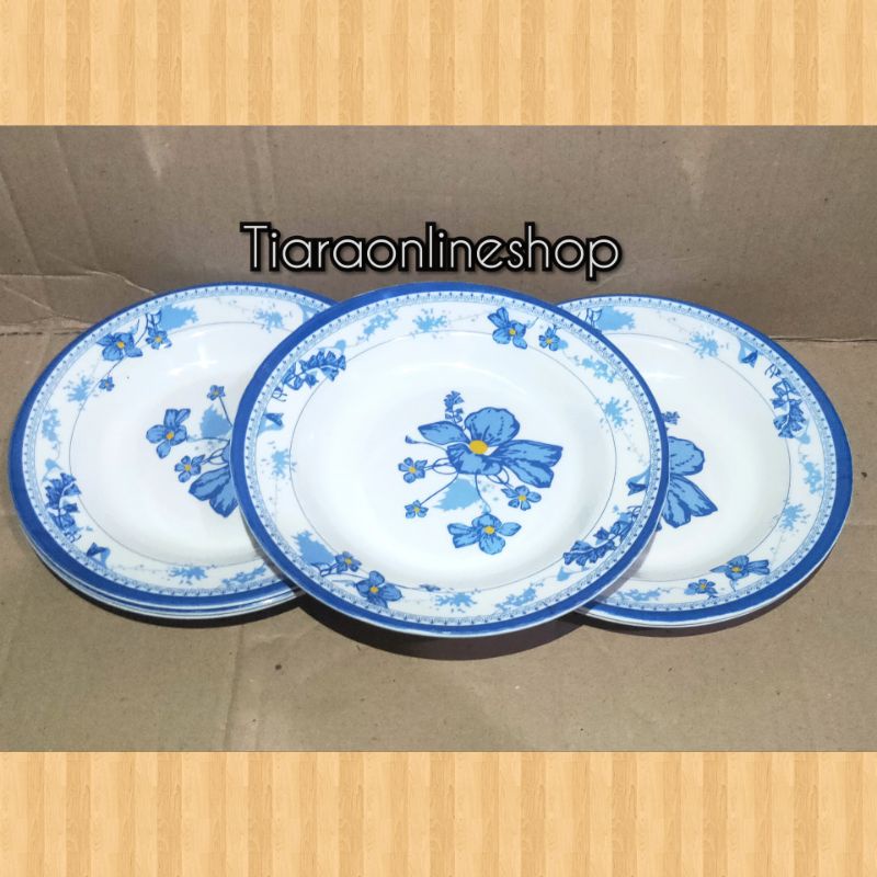 6pc Piring melamin motif (9inci) / 6pc piring makan foodgrade  SNI