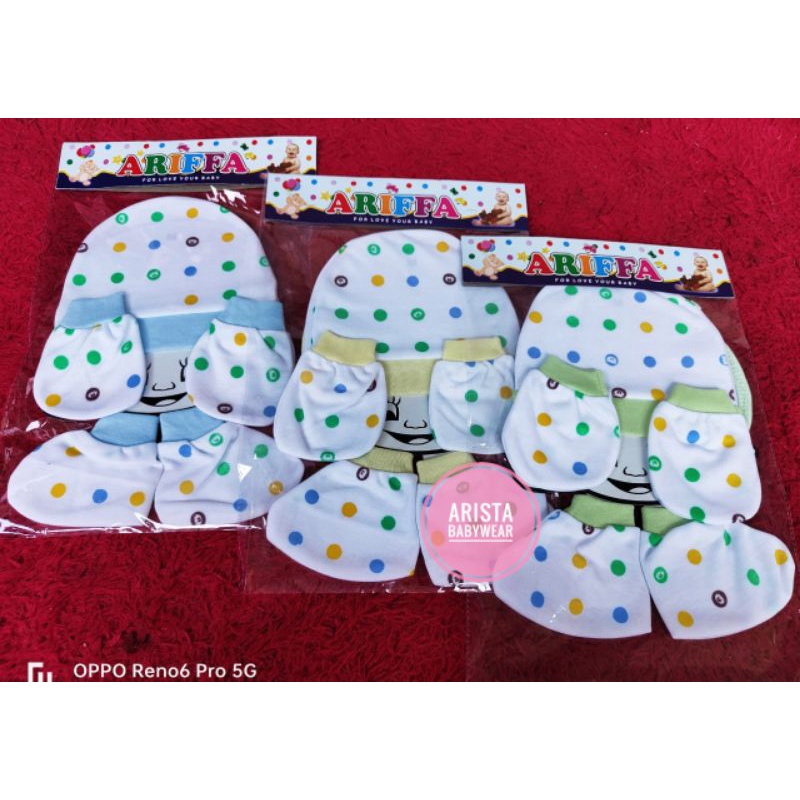 SET 4IN1, ARIFA BABY, MOTIF POLKADOT