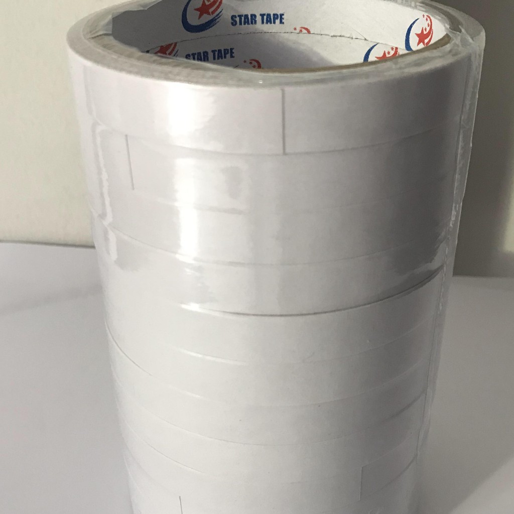

DOUBLE TAPE KERTAS PUTIH BIASA 12MM X 8M ( 1/2 inch ) DOUBLE TAPE