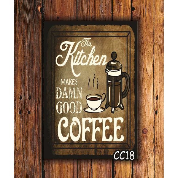 Fasahaya Hiasan  Dinding  Coffee  Poster Kayu Quotes Cafe  