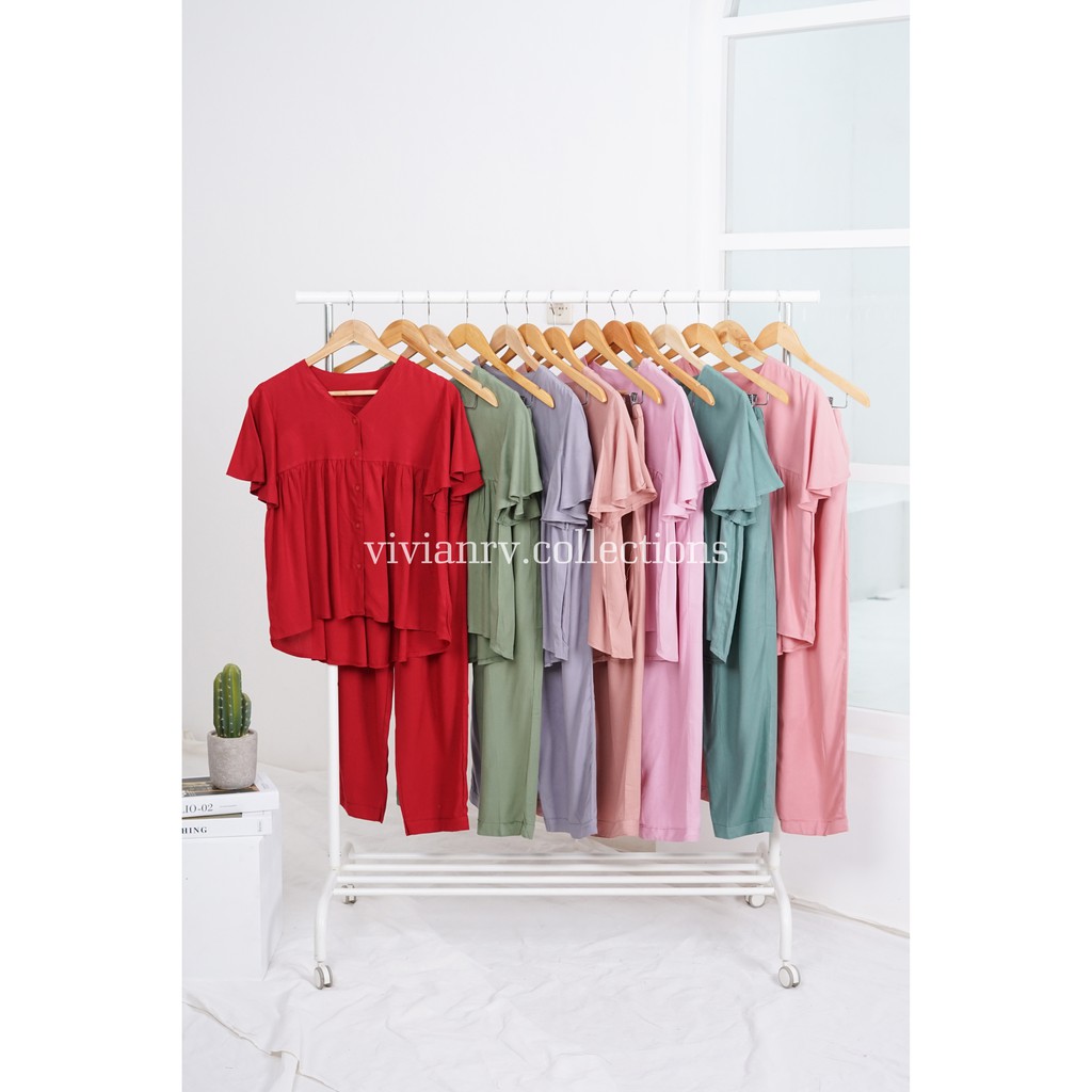 Baju tidur / pajamas / piyama / homewear / sleepwear / busui bumil friendly / setelan wanita / seksi-8