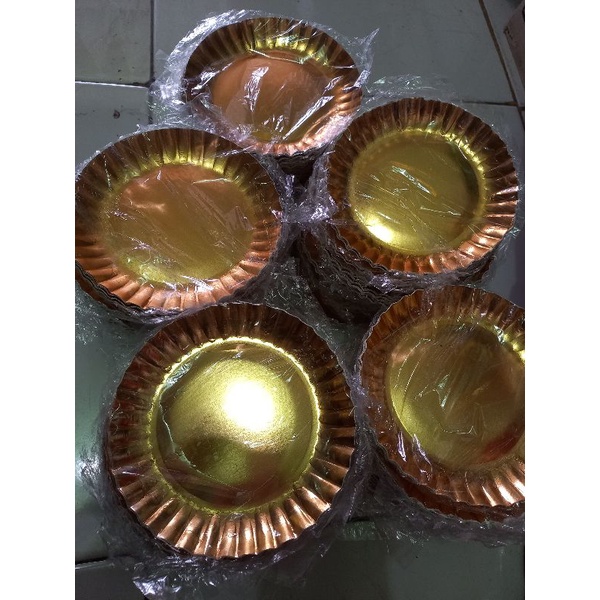Piring Kertas Silver/Piring Kertas gold/Piring Kue Ulang Tahun/Piring Kertas