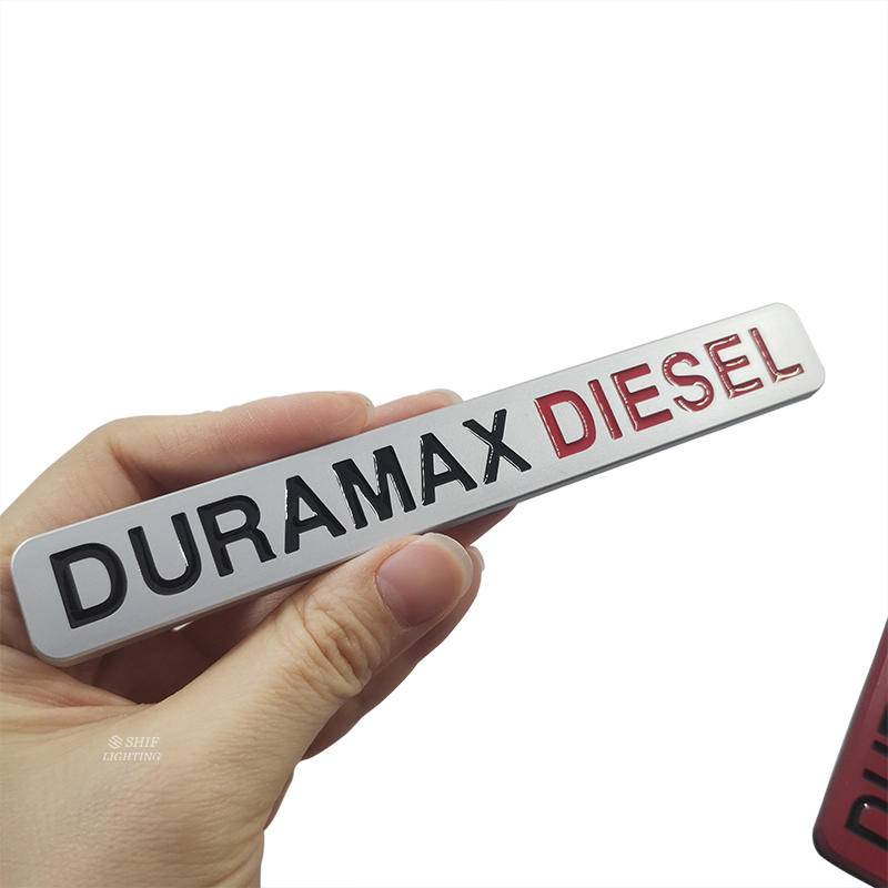 1pc Stiker Emblem Logo Tulisan Duramax Diesel Bahan Metal Untuk Dekorasi Mobil