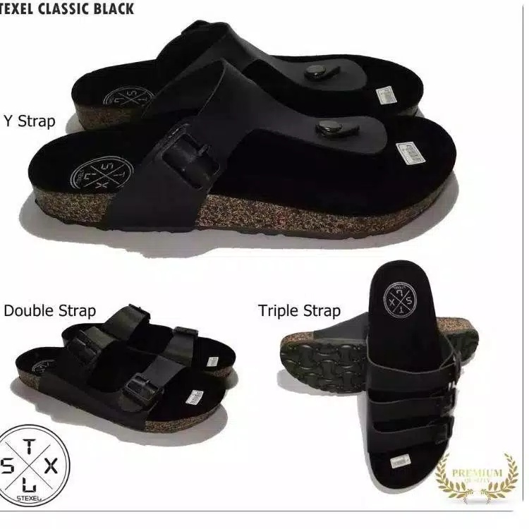 LUBRENE Sendal Pria Casual Kekinian Sandal Slop Selop Slip On Santai Kulit Cowok Cewek Laki Laki Dew