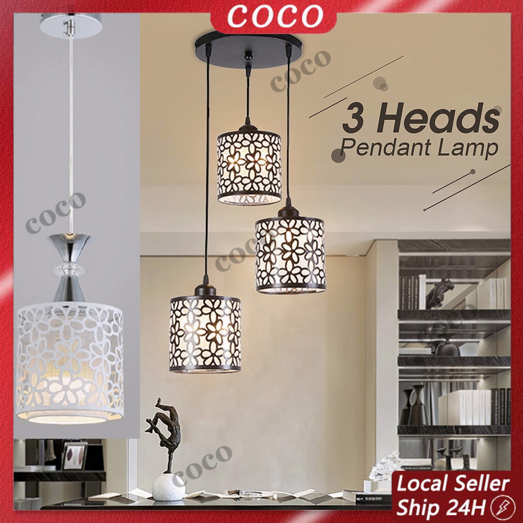 3 LAMPU GANTUNG LED MINIMALIS 3 IN 1 MODERN BENTUK KELOPAK UNTUK DEKORASI RUANG MAKAN