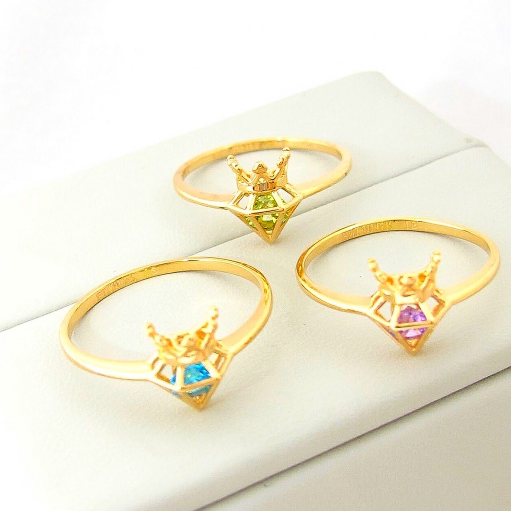 Cincin birthstone terbaru anak dan dewasa emas asli kadar 700 70 16k crown mahkota permata bulan lahir sapphire diamond emerald rosegold gold 1 satu gram gr g nomor no 10 11 12 13 14 15 16 17 18 19