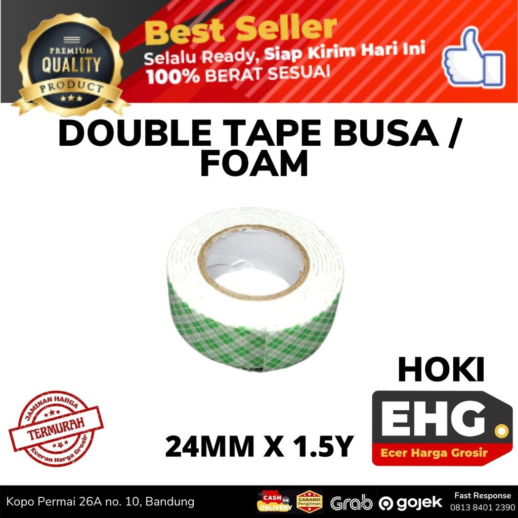 

DOUBLE TAPE BUSA-FOAM 24 MMX 1.5Y MEREK HOKI