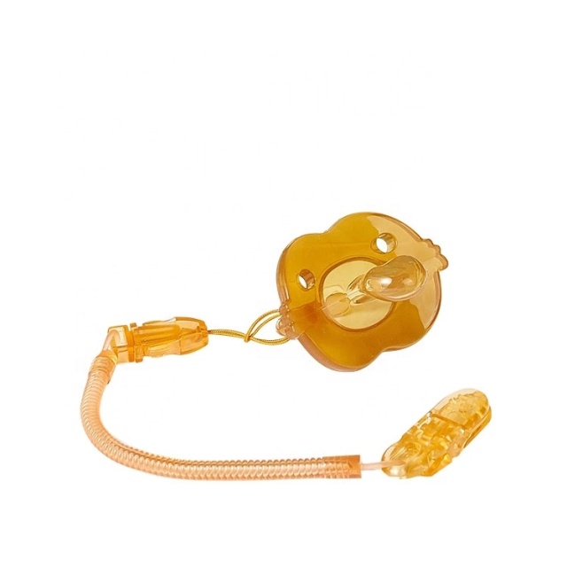 MOMI HOMI DOT EMPENG GIGITAN BAYI SILIKON THEETER BPA FREE feeder baby lembut SILICONE FOOD GRADE-Coklat Gepeng