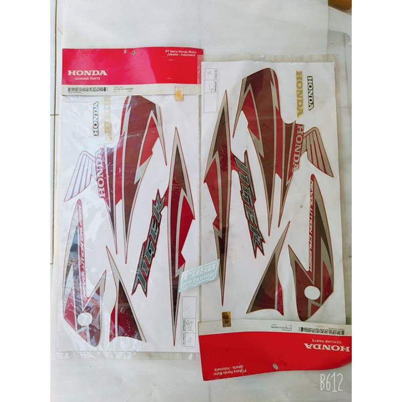 striping stripe tiger revo 2010 2011 merah maroon original
