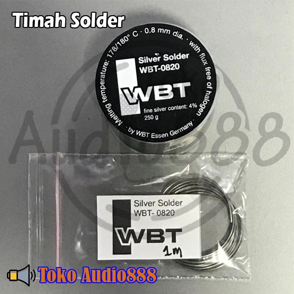Timah WBT 0820 silver solder asli germany harga per meter