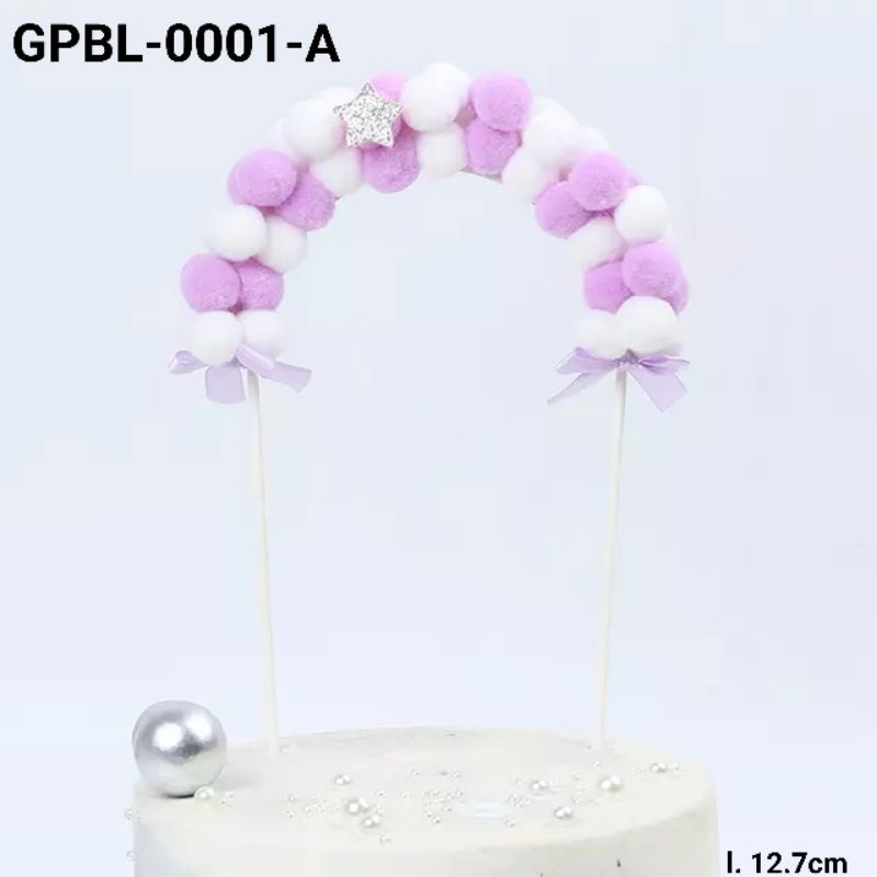 cake topper gapura motif bola awan