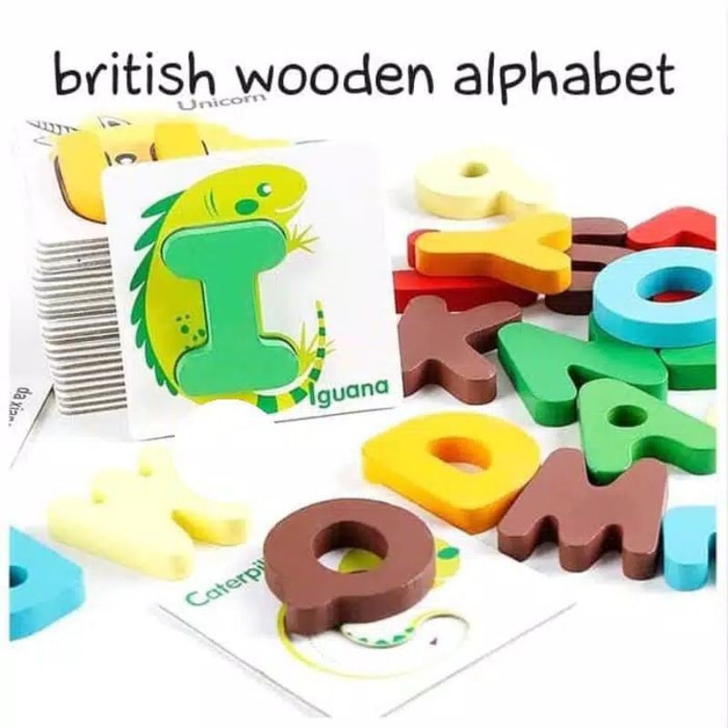 Flash Card Alfabet/wooden alfabet