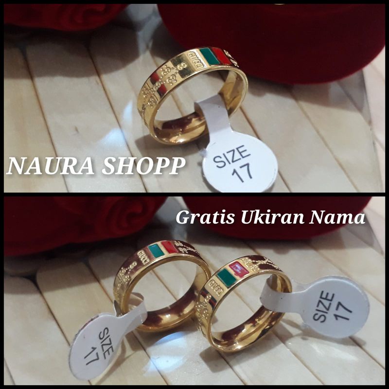 Cincin Titanium Couple ukiran nama