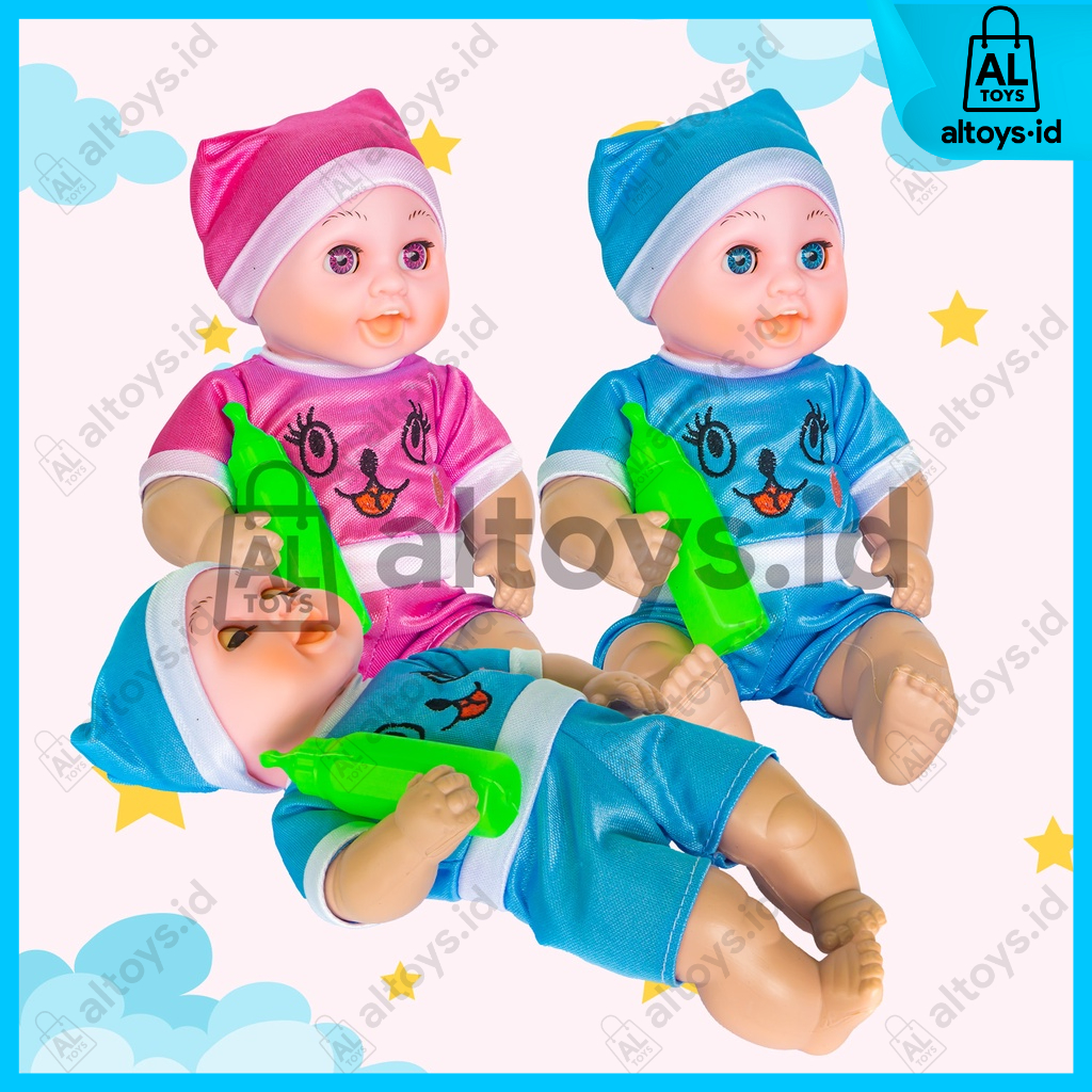 Lovely Baby Doll Mainan Boneka Dot Buka Tutup Mata Murah Mainan Boneka Bayi + Dot Bisa Bersuara Mama Papa &amp; Menangis B760