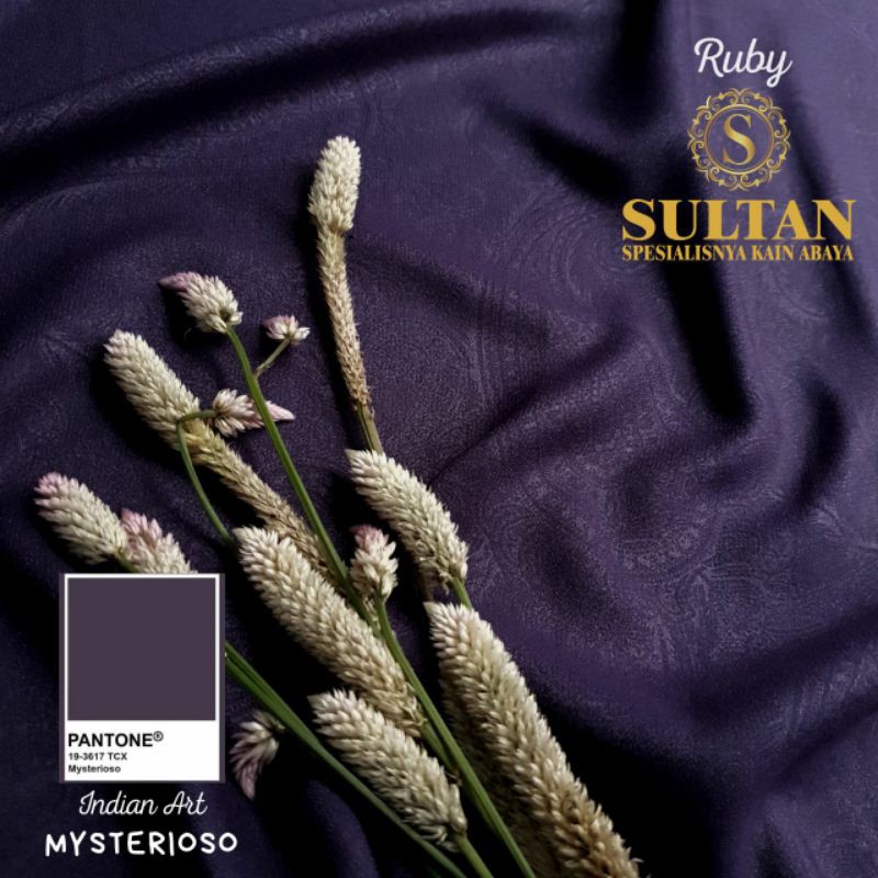 50CM EMBOS INDIAN ART RUBY MYSTERIOSO WOLLYCREPE KAIN SULTAN