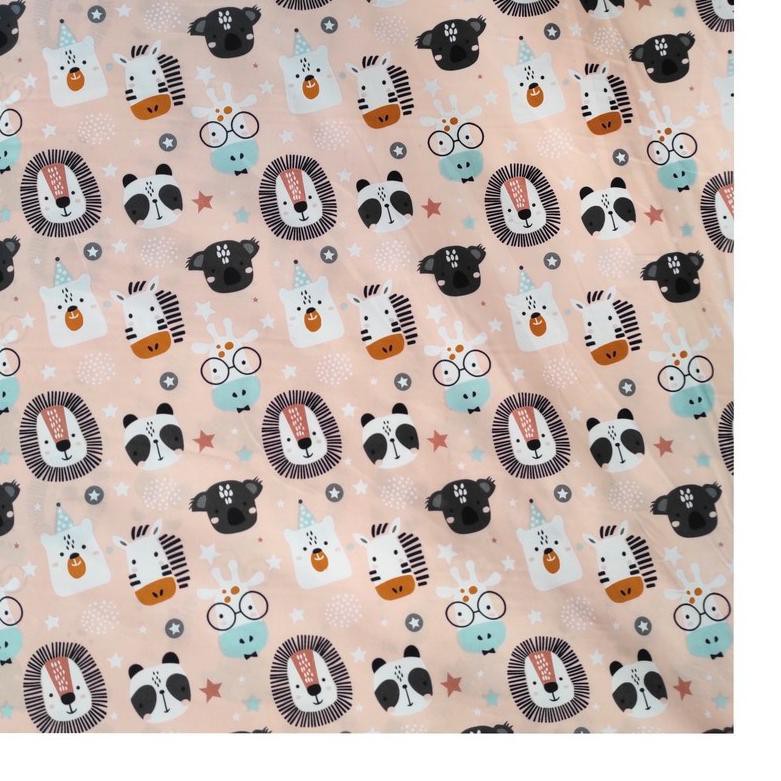 HARGA PROMO Bahan Kain Sprei Bahan MIKROTEX Motif Animal anak Meteran (kain meteran)