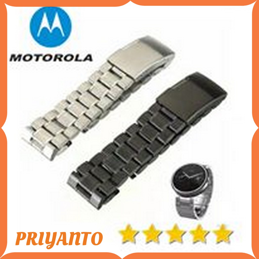 Tali Jam Tangan Rantai Bend Motorola 22mm Smartwatch 360 Original Oem Free Pen