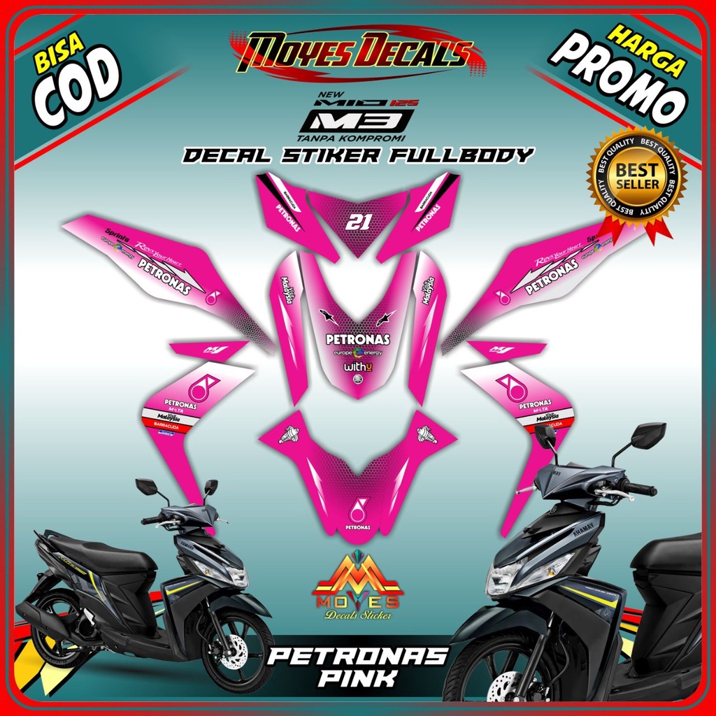 decal mio m3 decal motor mio m3 stiker decal motor yamaha mio m3 decal motor mio m3 motif petronas p