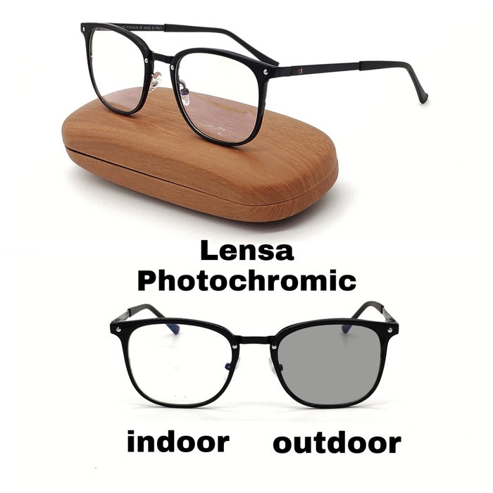 Paket Lensa Photochromic - Frame Kacamata CK Squared