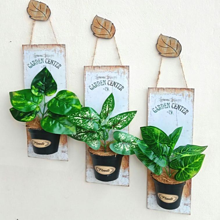 Hiasan Dinding Tanaman Artificial Rak Pot 3d Vertical Garden Unik Plastik Gantung Tempel –TJD.11Au22