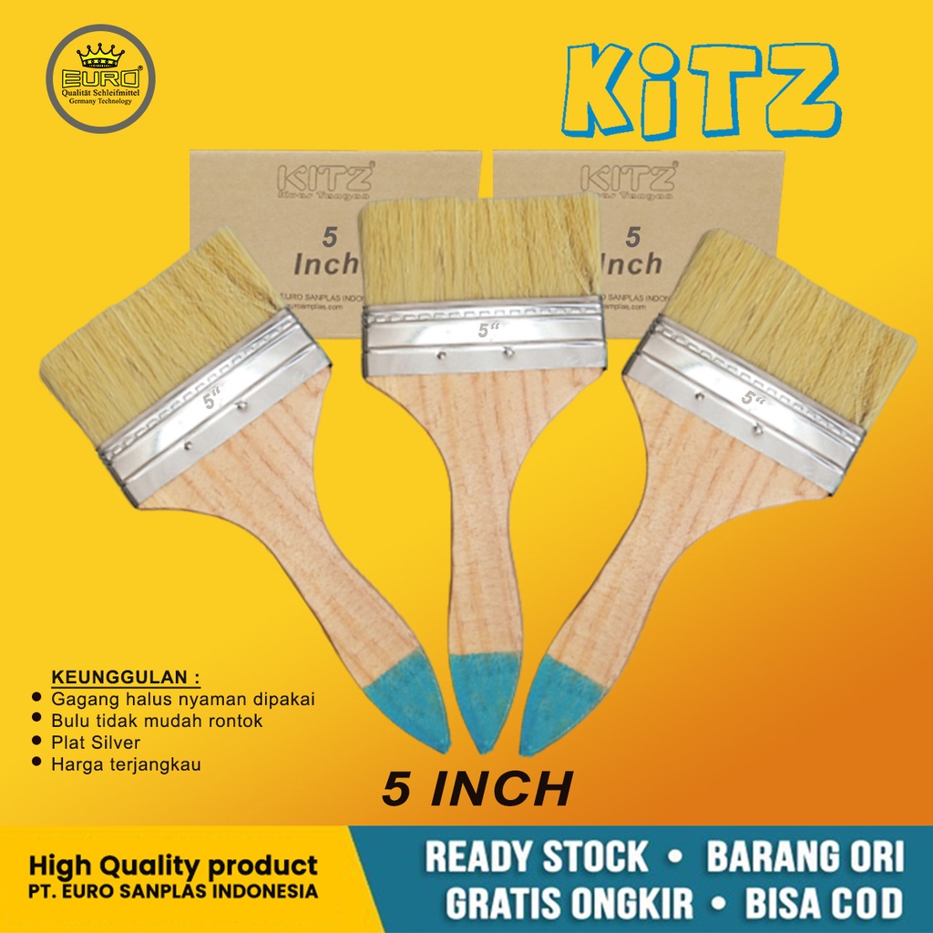 Kuas cat 4 inchi KITZ/kuas MURAH Berkualitas