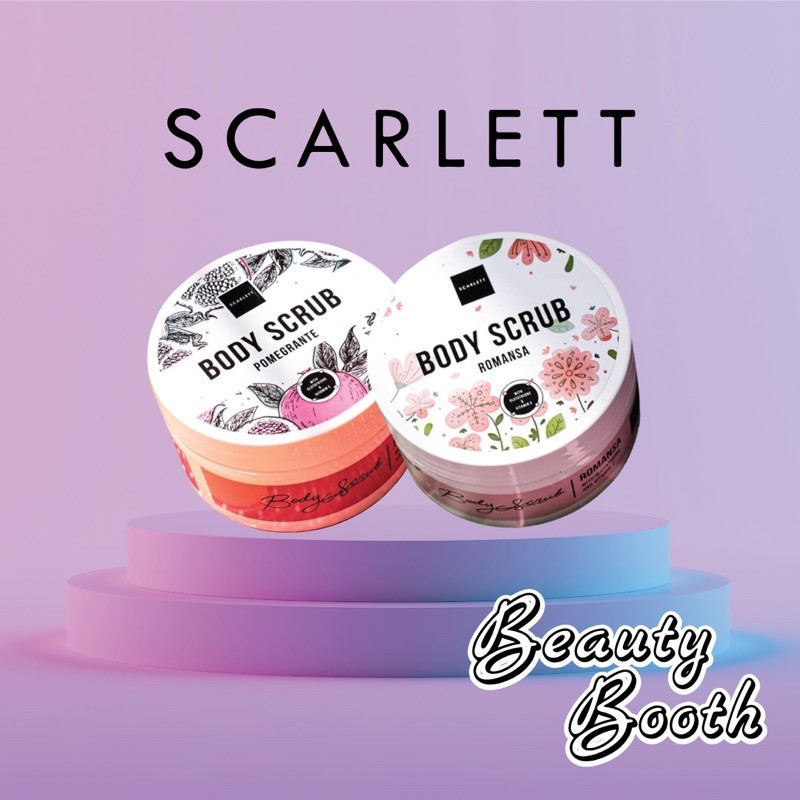 SCARLET Whitening Body Scrub SCARLETT By Felicya Angelista BodyScrub Lulur Mandi Coffee Romansa Pomegrante