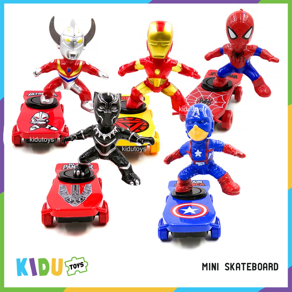 Mainan Anak Robot Skateboard Karakter / Mini Skateboard Kidu Toys