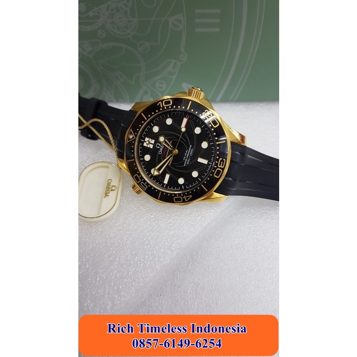 Flash Sale  Jam Tangan Pria Mewah OMG Body Gold Black Rubber Swiss Clone Jam Tangan Kasual Pria Terb