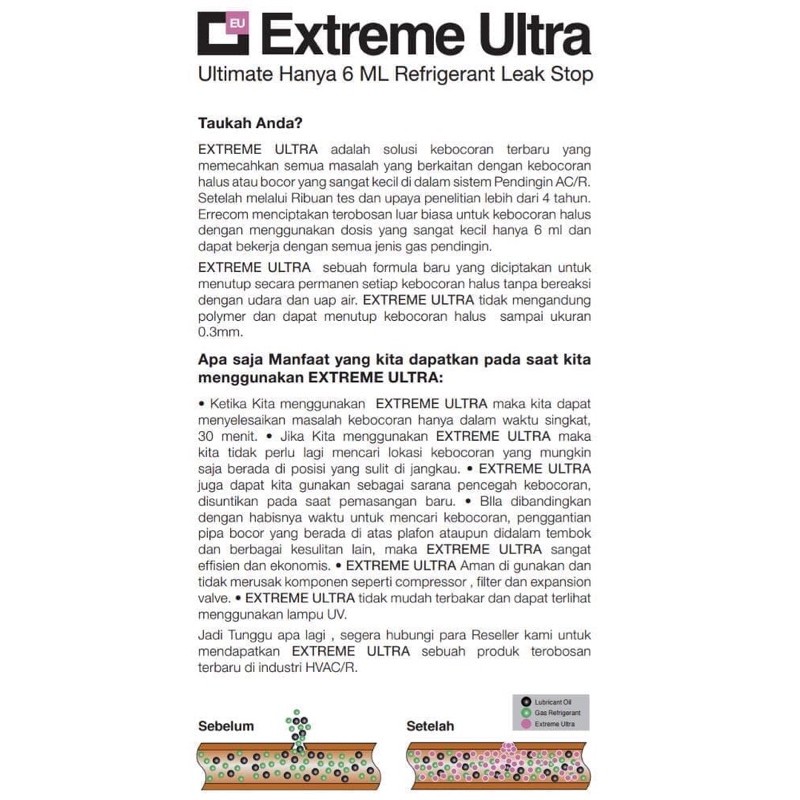 EXTREME ULTRA 6 ml / CAIRAN AC ANTI BOCOR 6 ml