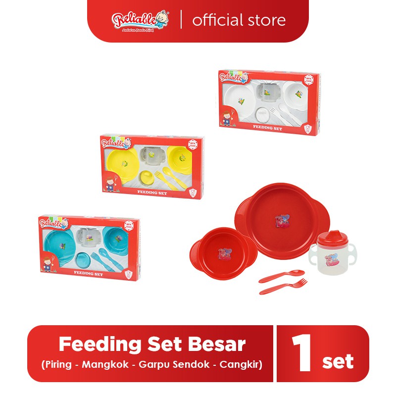 Reliable Feeding Set Tempat Makan Besar (Tersedia varian warna)